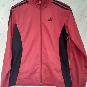 Adidas Red Windbreaker Jacket Women's Size Small